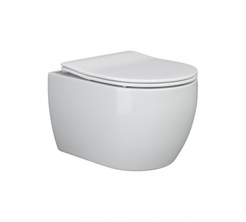 Унитаз подвесной Ceramicanova Play Rimless безободковый с сиденьем дюропласт микролифт (CN3001) Унитаз подвесной Ceramicanova Play Rimless безободковый с сиденьем дюропласт микролифт (CN3001)