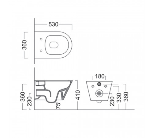Унитаз подвесной Kerama Marazzi Plaza Modern безободковый без сиденья (PLMR.wc.02) Унитаз подвесной Kerama Marazzi Plaza Modern безободковый без сиденья (PLMR.wc.02)