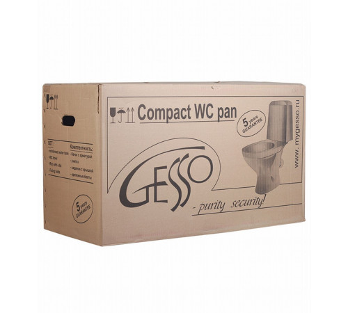 Унитаз-компакт Gesso Home de luxe W103 с горизонтальным выпуском с сиденьем дюропласт микролифт белый (9 015 618) Унитаз-компакт Gesso Home de luxe W103 с горизонтальным выпуском с сиденьем дюропласт микролифт белый (9 015 618)