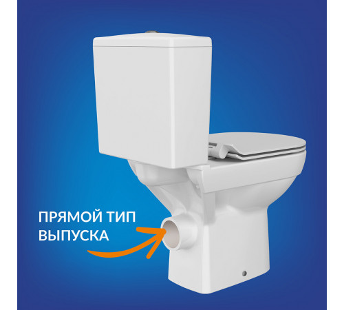 Унитаз-компакт Cersanit City безободковый с горизонтальным выпуском с сиденьем дюропласт микролифт белый (S-KO-CIT011-3/5-COn-S-DL-) Унитаз-компакт Cersanit City безободковый с горизонтальным выпуском с сиденьем дюропласт микролифт белый (S-KO-CIT011-3/5-COn-S-DL-)