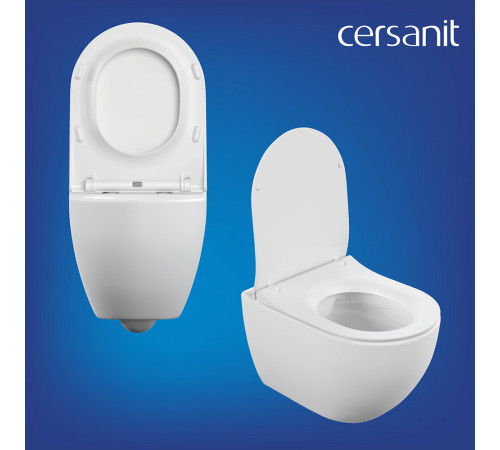 Унитаз подвесной Cersanit Brasko Smart безободковый с сиденьем дюропласт микролифт (64824) Унитаз подвесной Cersanit Brasko Smart безободковый с сиденьем дюропласт микролифт (64824)