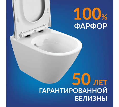 Унитаз подвесной Cersanit City Smart безободковый с сиденьем дюропласт микролифт (64822) Унитаз подвесной Cersanit City Smart безободковый с сиденьем дюропласт микролифт (64822)