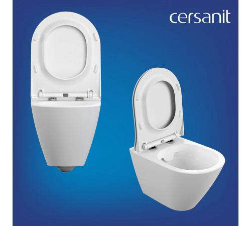 Унитаз подвесной Cersanit City Smart безободковый с сиденьем дюропласт микролифт (64822) Унитаз подвесной Cersanit City Smart безободковый с сиденьем дюропласт микролифт (64822)