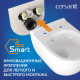 Унитаз подвесной Cersanit Brasko Smart безободковый с сиденьем дюропласт микролифт (64824)