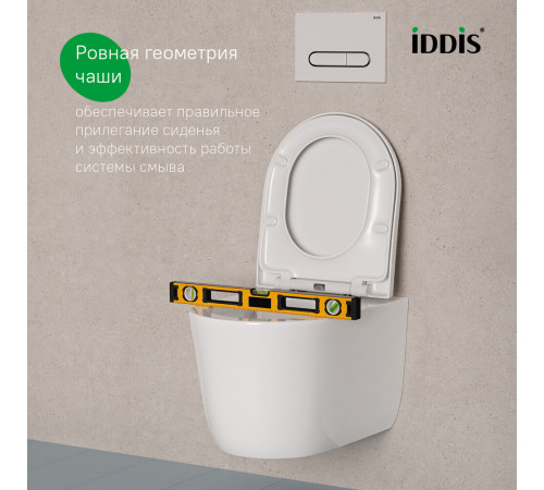 Унитаз подвесной Iddis Slide безободковый белый с сиденьем дюропласт микролифт (SLIRDSEi25) Унитаз подвесной Iddis Slide безободковый белый с сиденьем дюропласт микролифт (SLIRDSEi25)