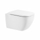 Унитаз подвесной BelBagno Alpina безободковый с сиденьем дюропласт микролифт (BB10100CHR/SC)