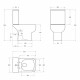Унитаз-компакт BelBagno Aurora безободковый с горизонтальным выпуском с сиденьем дюропласт микролифт белый (BB8604CPR-SC)