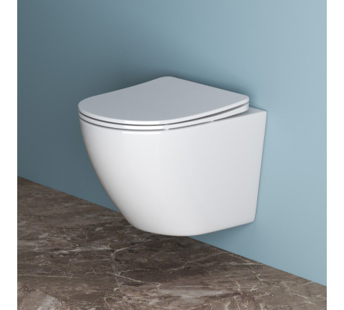 Унитаз подвесной BelBagno Uno безободковый с сиденьем дюропласт микролифт (BB3105CHR/SC) Унитаз подвесной BelBagno Uno безободковый с сиденьем дюропласт микролифт (BB3105CHR/SC)