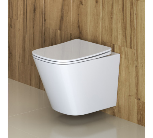 Унитаз подвесной BelBagno Due безободковый с сиденьем дюропласт микролифт (BB3103CHR/SC) Унитаз подвесной BelBagno Due безободковый с сиденьем дюропласт микролифт (BB3103CHR/SC)