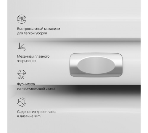 Унитаз подвесной AM.PM Spirit 2.0 безободковый с сиденьем дюропласт микролифт (C701700SC) Унитаз подвесной AM.PM Spirit 2.0 безободковый с сиденьем дюропласт микролифт (C701700SC)