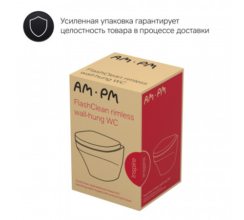 Унитаз подвесной AM.PM Inspire FlashClean безободковый без сиденья (C501700WH) Унитаз подвесной AM.PM Inspire FlashClean безободковый без сиденья (C501700WH)