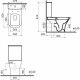 Унитаз-компакт Vitra Polar безободковый с горизонтальным выпуском с сиденьем дюропласт микролифт белый (9843B003-7201)