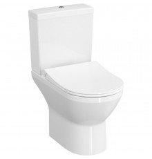 Унитаз-компакт Vitra Integra Round безободковый с горизонтальным выпуском с сиденьем дюропласт микролифт белый (9833B003-7206)