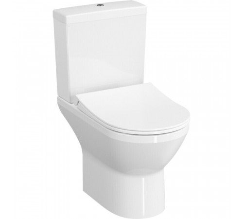 Унитаз-компакт Vitra Integra Round безободковый с горизонтальным выпуском с сиденьем дюропласт микролифт белый (9833B003-7206) Унитаз-компакт Vitra Integra Round безободковый с горизонтальным выпуском с сиденьем дюропласт микролифт белый (9833B003-7206)