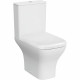 Унитаз-компакт Vitra Polar безободковый с горизонтальным выпуском с сиденьем дюропласт микролифт белый (9843B003-7201)