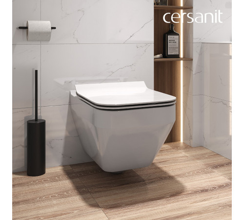 Комплект инсталляции Cersanit Link Pro с унитазом Crea Square Clean On и сиденьем дюропласт микролифт быстросъем (63997)