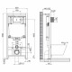 Инсталляция BelBagno 80 для подвесного унитаза без кнопки (BB002-80)