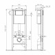 Инсталляция Cersanit Vector для подвесного унитаза без кнопки (S-IN-MZ-VECTOR)