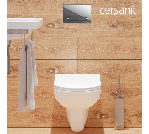 Комплект инсталляции Cersanit Link Pro с унитазом City с кнопкой Estetica хром и сиденьем дюропласт микролифт быстросъем (64121)