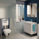 Инсталляция Geberit Delta Duofix для подвесного унитаза с кнопкой хром (458.163.21.1)