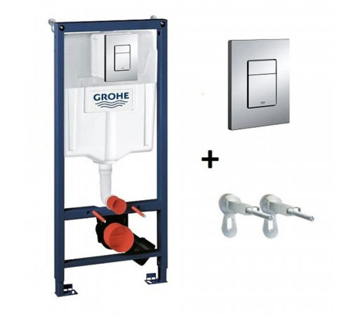 Инсталляция Grohe Rapid SL для подвесного унитаза с кнопкой хром (38772001) Инсталляция Grohe Rapid SL для подвесного унитаза с кнопкой хром (38772001)
