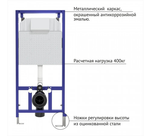 Комплект инсталляции Berges Compa Pro с унитазом с кнопкой хром и сиденьем дюропласт микролифт быстросъем (047238)