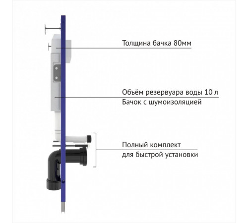 Инсталляция Berges Balance для подвесного унитаза без кнопки (041400) Инсталляция Berges Balance для подвесного унитаза без кнопки (041400)