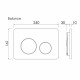 Клавиша смыва для инсталляций Ceramicanova Balance Circle черная матовая (CN12-001MB)