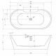Ванна акриловая Abber 170х80 см отдельностоящая с ножками (AB9299-1.7)
