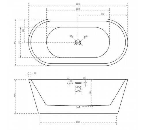Ванна акриловая Abber 150х80 см отдельностоящая с ножками (AB9203-1.5) Ванна акриловая Abber 150х80 см отдельностоящая с ножками (AB9203-1.5)