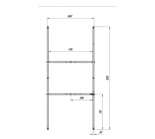 Каркас для ванны акриловой Ollie/Monck 160-165х70 см (03ол1370)