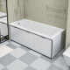 Экран для ванны фронтальный 1Marka Grunge Loft МДФ 150х55 см белый откидной (GL150IceWhite)