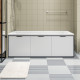 Экран для ванны фронтальный 1Marka Grunge Loft МДФ 150х55 см белый откидной (GL150IceWhite)