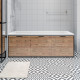 Экран для ванны фронтальный 1Marka Grunge Loft МДФ 150х55 см коричневый откидной (GL150CraftGold)