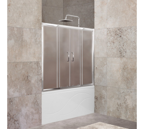 Шторка на ванну раздвижная 150х140х0,5 см профиль хром BelBagno Unique (UNIQUE-VF-2-150/180-140-P-Cr) Шторка на ванну раздвижная 150х140х0,5 см профиль хром BelBagno Unique (UNIQUE-VF-2-150/180-140-P-Cr)