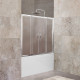 Шторка на ванну раздвижная 150х140х0,5 см профиль хром BelBagno Unique (UNIQUE-VF-2-150/180-140-P-Cr)