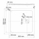 Поддон WasserKraft Neime искусственный камень 90х90х4 см квадрат черный низкий (19T03)