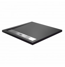 Поддон WasserKraft Abens искусственный камень 90х90х4 см квадрат черный низкий (20T03)