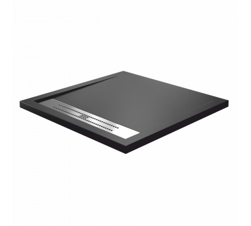 Поддон WasserKraft Abens искусственный камень 90х90х4 см квадрат черный низкий (20T03) Поддон WasserKraft Abens искусственный камень 90х90х4 см квадрат черный низкий (20T03)