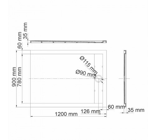 Поддон WasserKraft Mindel искусственный камень 120х90х4 см прямоугольник белый низкий (85T07) Поддон WasserKraft Mindel искусственный камень 120х90х4 см прямоугольник белый низкий (85T07)