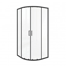 Душевой уголок Good Door Lite R-100-C-B черный 100х100х190 см четверть круга стекло прозрачное 5 мм (ЛТ00026)