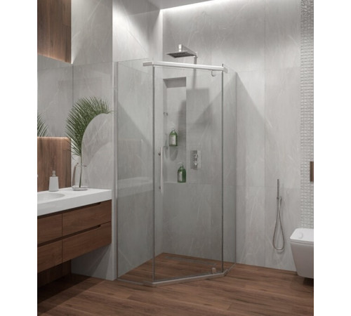 Душевой уголок Erlit Comfort хром 100х100х200 см пятиугольник стекло прозрачное 6 мм (ER10110V-C1) Душевой уголок Erlit Comfort хром 100х100х200 см пятиугольник стекло прозрачное 6 мм (ER10110V-C1)
