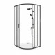 Душевой уголок Good Door Lite R-100-C-B черный 100х100х190 см четверть круга стекло прозрачное 5 мм (ЛТ00026)