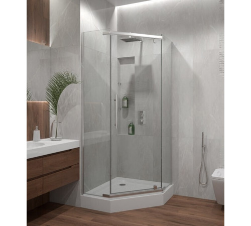 Душевой уголок Erlit Comfort хром 100х100х200 см пятиугольник стекло прозрачное 6 мм (ER10110V-C1) Душевой уголок Erlit Comfort хром 100х100х200 см пятиугольник стекло прозрачное 6 мм (ER10110V-C1)