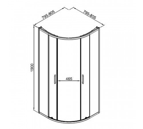 Душевой уголок Good Door Lite R-80-C-CH хром 80х80х190 см четверть круга стекло прозрачное 5 мм (ЛТ00001) Душевой уголок Good Door Lite R-80-C-CH хром 80х80х190 см четверть круга стекло прозрачное 5 мм (ЛТ00001)