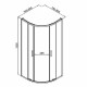 Душевой уголок Good Door Lite R-80-C-CH хром 80х80х190 см четверть круга стекло прозрачное 5 мм (ЛТ00001)