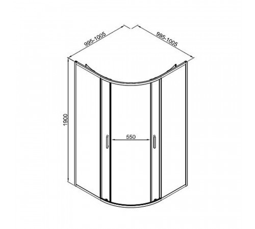 Душевой уголок Good Door Lite R-100-C-B черный 100х100х190 см четверть круга стекло прозрачное 5 мм (ЛТ00026) Душевой уголок Good Door Lite R-100-C-B черный 100х100х190 см четверть круга стекло прозрачное 5 мм (ЛТ00026)