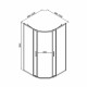 Душевой уголок Good Door Lite R-100-C-B черный 100х100х190 см четверть круга стекло прозрачное 5 мм (ЛТ00026)