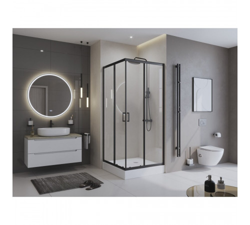 Душевой уголок BelBagno Uno черный 90х90х195 см квадрат стекло прозрачное 5 мм (UNO-195-A-2-90-C-NERO) Душевой уголок BelBagno Uno черный 90х90х195 см квадрат стекло прозрачное 5 мм (UNO-195-A-2-90-C-NERO)
