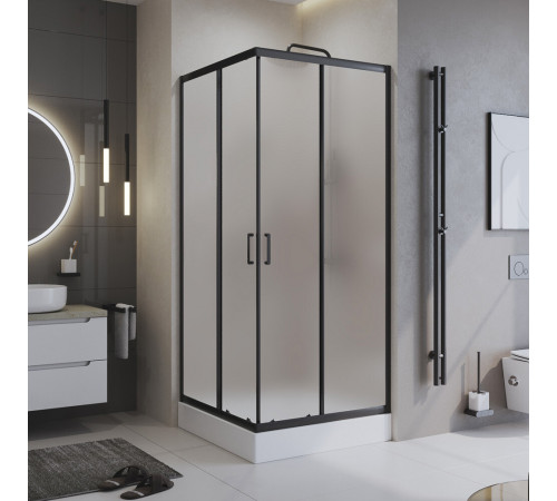 Душевой уголок BelBagno Uno черный 90х90х195 см квадрат стекло матовое 5 мм (UNO-195-A-2-90-P-NERO) Душевой уголок BelBagno Uno черный 90х90х195 см квадрат стекло матовое 5 мм (UNO-195-A-2-90-P-NERO)